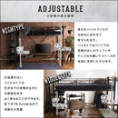 ロフトベッド 階段 ハイタイプ ロータイプ 切り替え 高さ変更 調節 調整 階段式 スチール パイプベッド 2段ベッド  宮棚 コンセント メッシュ 頑丈 丈夫 大人 【納期E】【ht70-95】