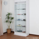 コレクションケース 引き戸 ハイタイプ おしゃれ 白 黒 ディスプレイラック 【納期C】【jea-cr-th8329】