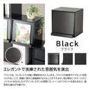 キューブボックス フラップ扉 収納ボックス 木製 カラーボックス 1段 収納 棚 おしゃれ 北欧 木目 モダン 白 ホワイト 黒 ブラック モノトーン 組み合わせ 自在 【納期C】【jea-cub-t35f】