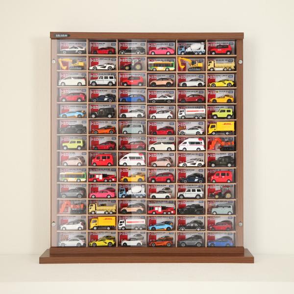 ミニカー 収納 棚 おしゃれ トミカ 収納棚 収納ケース 収納ボックス 箱ごと 大量 ディスプレイラック コレクションケース 壁寄せ アクリル 扉 見せる収納 日本製 【納期C】【jea-mcd-78】