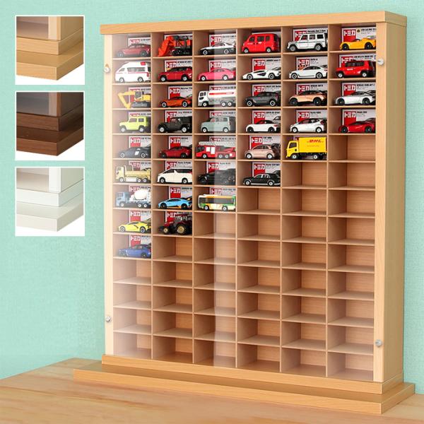 ミニカー 収納 棚 おしゃれ トミカ 収納棚 収納ケース 収納ボックス 箱ごと 大量 ディスプレイラック コレクションケース 壁寄せ アクリル 扉 見せる収納 日本製 【納期C】【jea-mcd-78】