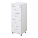 隙間収納 幅 30cm すき間 収納 棚 洗面所 キッチン 4段 引き出し ランドリー キャスターつき コンセント付き 日本製 高品質 白 ホワイト 【納期C】【jea-rsw-3029】