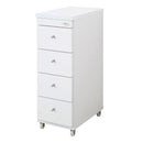 隙間収納 幅 30cm すき間 収納 棚 洗面所 キッチン 4段 引き出し ランドリー キャスターつき コンセント付き 日本製 高品質 白 ホワイト 【納期C】【jea-rsw-3044】