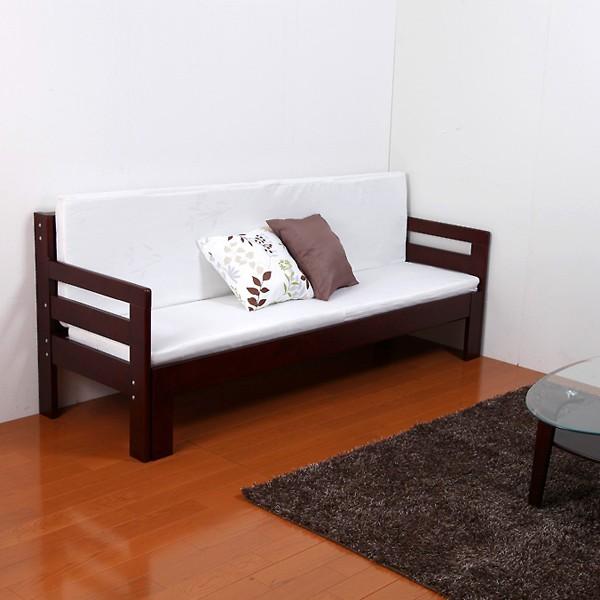 ソファベッド シングル すのこ 天然木 ソファーベッド マットレス付 スノコベッド コンパクト 【納期C】【jea-sfb-200m】