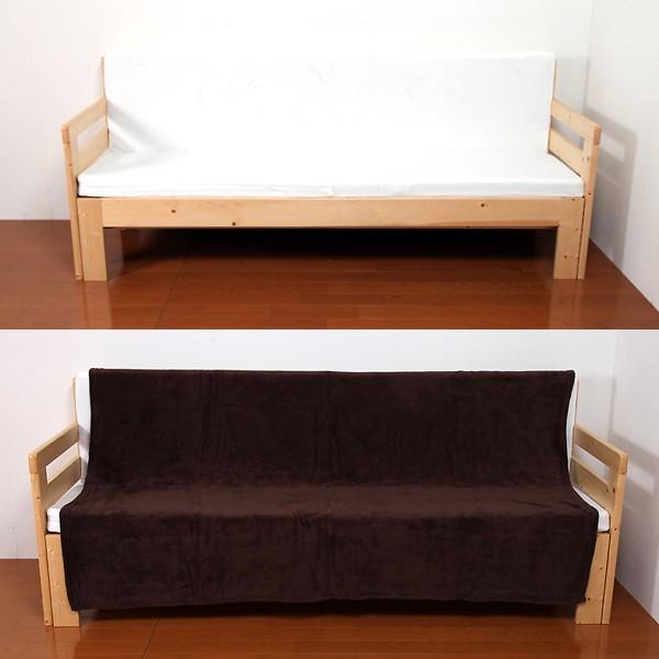 ソファベッド シングル すのこ 天然木 ソファーベッド マットレス付 スノコベッド コンパクト 【納期C】【jea-sfb-200m】