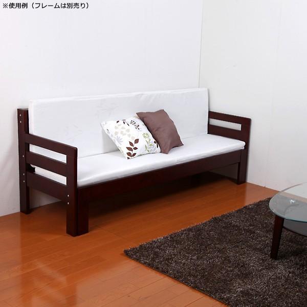 マットレス 天然木すのこソファベッド専用マットレス 折り畳み 折りたたみ マットレス単品 2way ベッドに ソファに L字 白 ホワイト カバー 【納期C】【jea-sfb-m200】