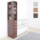 隙間収納ラック 棚 25cm スリム 細い すき間 25センチ 幅 省スペース ナチュラル 北欧 キッチン 玄関 洗面所 オープンラック 引き出し 木目 白 ホワイト 茶色 【納期C】【jea-ssk-t25】