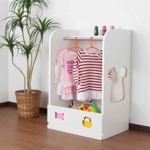 ハンガーラック キッズ 子供 かわいい 白 ホワイト ハンガー 【納期C】【jea-tsh-59h】