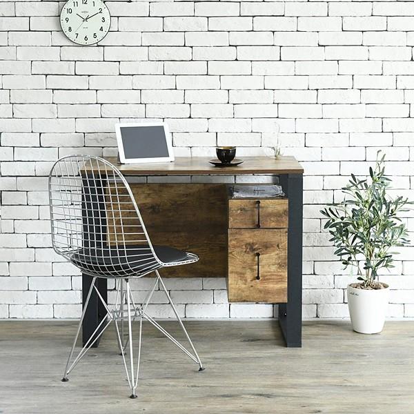 デスク 机 おしゃれ ビンテージ風 引き出し付き 【納期A】【jkp-fbr-0002】