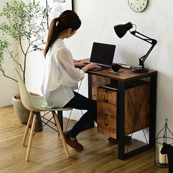 デスク 机 おしゃれ ビンテージ風 引き出し付き 【納期A】【jkp-fbr-0002】