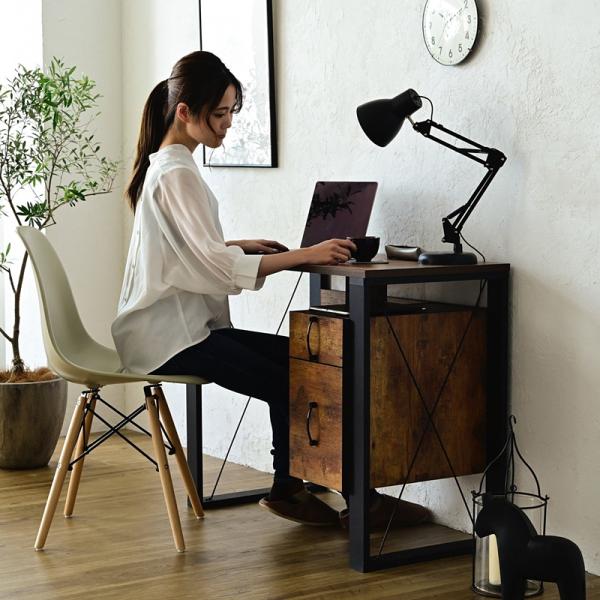 デスク 机 おしゃれ ビンテージ風 引き出し付き 【納期A】【jkp-fbr-0002】