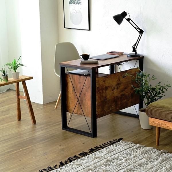 デスク 机 おしゃれ ビンテージ風 引き出し付き 【納期A】【jkp-fbr-0002】