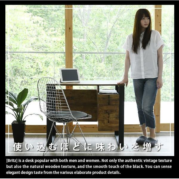 デスク 机 おしゃれ ビンテージ風 引き出し付き 【納期A】【jkp-fbr-0002】