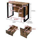 デスク 机 おしゃれ ビンテージ風 引き出し付き 【納期A】【jkp-fbr-0002】