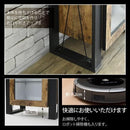 コレクションラック 収納棚 ガラス扉 カフェ風 ビンテージ調 おしゃれ 【納期A】【jkp-fbr-0004】