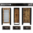 コレクションラック 収納棚 ガラス扉 カフェ風 ビンテージ調 おしゃれ 【納期A】【jkp-fbr-0004】