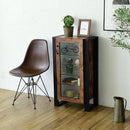 コレクションラック 収納棚 ガラス扉 カフェ風 ビンテージ調 おしゃれ 【納期A】【jkp-fbr-0004】