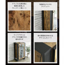 コレクションラック 収納棚 ガラス扉 カフェ風 ビンテージ調 おしゃれ 【納期A】【jkp-fbr-0004】