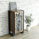 コレクションラック 収納棚 ガラス扉 カフェ風 ビンテージ調 おしゃれ 【納期A】【jkp-fbr-0004】