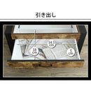 センターテーブル ローテーブル リビング ガラス天板 見せる収納 コレクションテーブル おしゃれ ビンテージ風 【納期A】【jkp-fbr-0005】