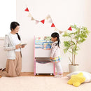 絵本ラック 本棚 おもちゃ箱 キャスターつき 安全 安心 幼稚園児 保育園 小学校 低学年 【納期A】【jkp-fes-0002】