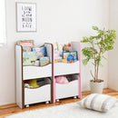 絵本ラック 本棚 おもちゃ箱 キャスターつき 安全 安心 幼稚園児 保育園 小学校 低学年 【納期A】【jkp-fes-0002】