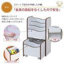 絵本ラック 本棚 おもちゃ箱 キャスターつき 安全 安心 幼稚園児 保育園 小学校 低学年 【納期A】【jkp-fes-0002】