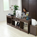 デスク 机 ワイド 作業台 勉強机 横長 オフィス 書斎 パソコンテーブル PC 事務所 背面収納 配線 コード 壁寄せ 壁付け 引き出し 180cm 190cm 200cm 210cm 幅 【納期A】【jkp-fwd-wideset】