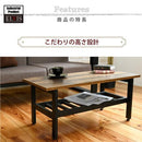 センターテーブル リビングテーブル ローテーブル ビンテージ風 ブルックリン カフェ風 おしゃれ レトロ感 アンティーク調 かっこいい cafe 天板 木目 棚 ラック 【納期A】【jkp-kks-0018】