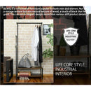 ハンガーラック オープンラック 収納棚 ビンテージ風 ブルックリンスタイル カフェ風 おしゃれ レトロ 北欧 ナチュラル カフェ風 デザイン かっこいい 棚 ラック 【納期A】【jkp-kks-0019】