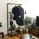 ハンガーラック オープンラック 収納棚 ビンテージ風 ブルックリンスタイル カフェ風 おしゃれ レトロ 北欧 ナチュラル カフェ風 デザイン かっこいい 棚 ラック 【納期A】【jkp-kks-0019】