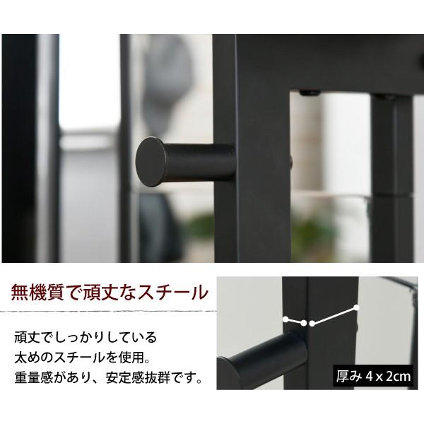 姿見鏡 スタンドミラー 全身 鏡 細い 高さ 160cm スリム コンパクト 省スペース ビンテージ風 ブルックリン カフェ風 おしゃれ レトロ 北欧 木目 棚 ラック 【納期A】【jkp-kks-0020】