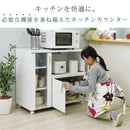 キッチンカウンター 90 幅 間仕切り 背面化粧 収納 キッチンボード おしゃれ 北欧 白 ホワイト レンジ台 キッチン収納 食器棚 シンプル キャビネット 収納棚 【納期A】【jp-fap-0017】