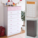 タンス おしゃれ かわいい 子供部屋 ガーリー 女の子 フェミニン ロマンチック 白 ホワイト ピンク スリムチェスト 7段 おしゃれ 引き出し 洋服たんす 箪笥 収納 【納期A】【jp-fr-012】