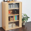 ディスプレイラック コレクションラック フィギュアケース ガラス扉 収納ラック 棚 キャビネット リビング 白 ホワイト ナチュラル 木目 ロータイプ 北欧 カフェ 【納期A】【jp-fr-046】