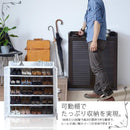 シューズボックス 靴箱 玄関収納 ルーバー 通気性 単品 扉 シューズラック 下駄箱 小 風通し 可動棚 ブーツ対応 調整 棚 小さめ 女性 レディース 白 ホワイト 茶 【納期A】【jp-sgt-0102】