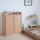 シューズボックス 靴箱 玄関収納 ルーバー 通気性 単品 扉 シューズラック 下駄箱 小 風通し 可動棚 ブーツ対応 調整 棚 小さめ 女性 レディース 白 ホワイト 茶 【納期A】【jp-sgt-0102】