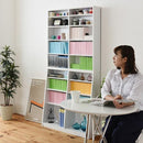 本棚 大容量 可動棚 1cmピッチ サイズ調整 薄型 スリム 薄い 壁面収納 オープンラック 書棚 ブックラック コレクション おしゃれ シンプル 北欧 白 ホワイト 茶 【納期A】【jp-yh-110h】