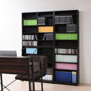 本棚 大容量 可動棚 1cmピッチ サイズ調整 薄型 スリム 薄い 壁面収納 オープンラック 書棚 ブックラック コレクション おしゃれ シンプル 北欧 白 ホワイト 茶 【納期A】【jp-yh-110h】