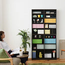 本棚 大容量 可動棚 1cmピッチ サイズ調整 薄型 スリム 薄い 壁面収納 オープンラック 書棚 ブックラック コレクション おしゃれ シンプル 北欧 白 ホワイト 茶 【納期A】【jp-yh-110h】