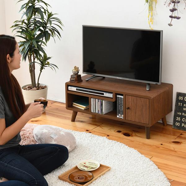 テレビ台 テレビボード TV台 TVボード ローボード 棚 収納 ドア 扉付き コンパクト 省スペース 小さい ミニ かわいい おしゃれ 収納 棚 木目 北欧 1人暮らし 【納期A】【jpk-fap-0004】