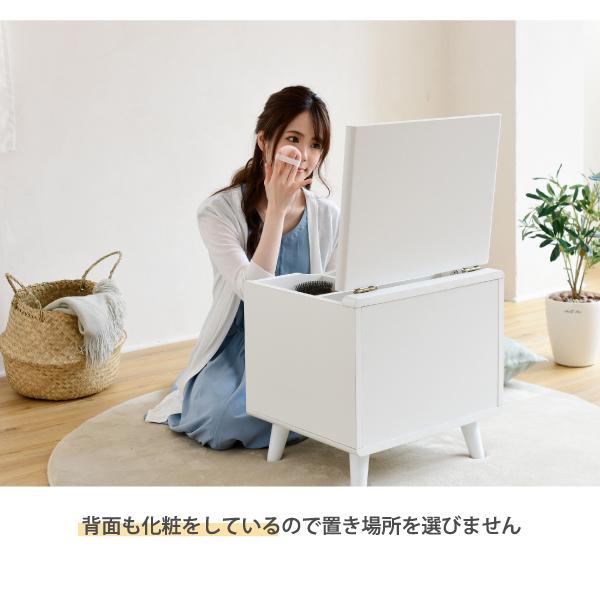 ドレッサー 鏡 ミラー 収納スペース 大容量 引き出し テーブル デスク 机 コンパクト 省スペース 小さい ミニ かわいい おしゃれ 収納 棚 木目 北欧 1人暮らし 【納期A】【jpk-fap-0012】