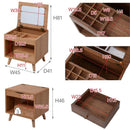 ドレッサー 鏡 ミラー 収納スペース 大容量 引き出し テーブル デスク 机 コンパクト 省スペース 小さい ミニ かわいい おしゃれ 収納 棚 木目 北欧 1人暮らし 【納期A】【jpk-fap-0012】