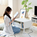 リビングテーブル センターテーブル ローテーブル オープンラック 引き出し コンパクト 省スペース 小さい ミニ かわいい おしゃれ 収納 棚 木目 北欧 1人暮らし 【納期A】【jpk-fap-0013】