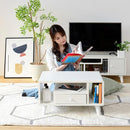 リビングテーブル センターテーブル ローテーブル オープンラック 引き出し コンパクト 省スペース 小さい ミニ かわいい おしゃれ 収納 棚 木目 北欧 1人暮らし 【納期A】【jpk-fap-0013】