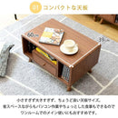 リビングテーブル センターテーブル ローテーブル オープンラック 引き出し コンパクト 省スペース 小さい ミニ かわいい おしゃれ 収納 棚 木目 北欧 1人暮らし 【納期A】【jpk-fap-0013】