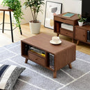 リビングテーブル センターテーブル ローテーブル オープンラック 引き出し コンパクト 省スペース 小さい ミニ かわいい おしゃれ 収納 棚 木目 北欧 1人暮らし 【納期A】【jpk-fap-0013】