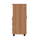 キッチンカウンター 幅90cm キッチンワゴン キャスター付き おしゃれ 北欧 仕切り コンパクト 北欧 レンジ台 食器棚 スライドレール 家電 炊飯器 コンセント付き 【納期A】【jpk-fap-0030】