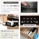 キッチンカウンター 幅90cm キッチンワゴン キャスター付き おしゃれ 北欧 仕切り コンパクト 北欧 レンジ台 食器棚 スライドレール 家電 炊飯器 コンセント付き 【納期A】【jpk-fap-0030】