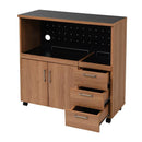 キッチンカウンター 幅90cm キッチンワゴン キャスター付き おしゃれ 北欧 仕切り コンパクト 北欧 レンジ台 食器棚 スライドレール 家電 炊飯器 コンセント付き 【納期A】【jpk-fap-0030】